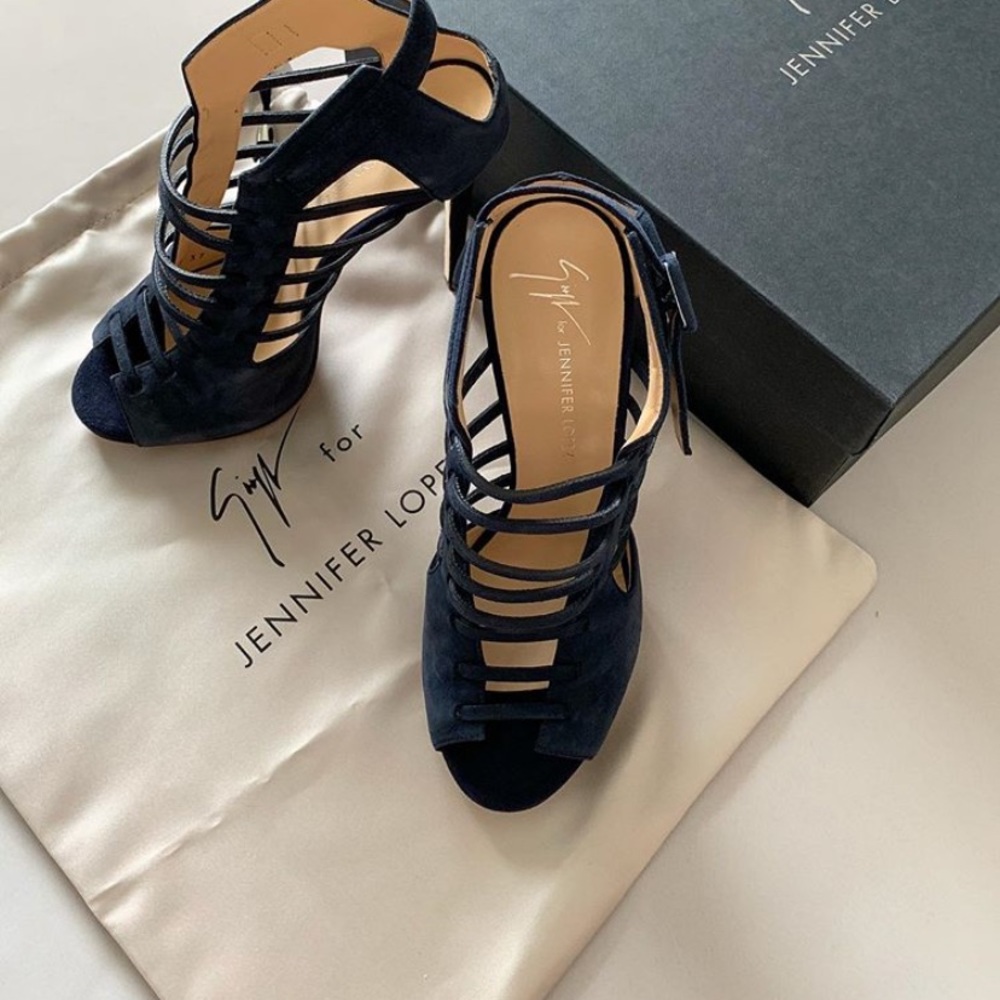 giuseppe zanotti • NEW • navy cage heels - Picture 12 of 13